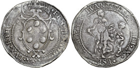 Firenze. II periodo: granduca, 1588-1609 Pisa. Da 10 soldi, AR 2,38 g. FERD M MED MAGN DVX ETRV III Stemma in cartella a intagli sormontato da corona ...