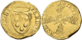 Firenze. Ferdinando II de’Medici granduca V, 1621-1670 Doppia, AV 6,75 g. FERD II MAGN DVX ETR Stemma coronato. Rv. VIRTV – S EST – NOBIS – DEI Croce ...