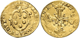 Firenze. Ferdinando II de’Medici granduca V, 1621-1670 Mezza doppia, AV 3,26 g. FERD II MAGN DVX ETR Stemma coronato. Rv. VIRTVS – EST – NOBIS – DEI C...