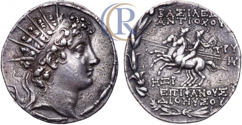 Seleukid Kingdom. Antiochos VI Dionysos. Tetradrachm. c. 143-142 B.C. AR.
 Древн...