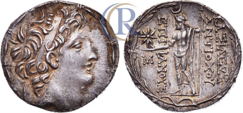 Seleukid Kingdom. Antiochos VIII Grypos. Tetradrachm. c. 121-96 B.C. AR.
 Древня...