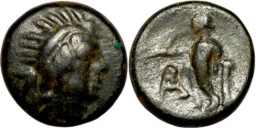 Imitation of Seleukid kings (Antiochus IV?) Bronze coin

13mm 2,97g