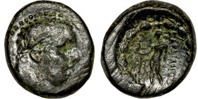 Bronze coin, Asia Minor (3-1 BC) Obverse: Head of king Reverse: Standing Figure

16mm 6,22g