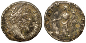 Septimius Severus, 193-211. Denarius (silver, 2.84 g, 17 mm), Laodicea ad Mare. L SEPT SEV PERT AVG IMP VIIII Laureate head right. Rev. P M TR P V COS...