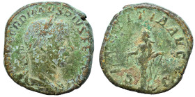 Gordian III, 238-244. Sestertius (bronze, 20.42 g, 29 mm), Rome. IMP GORDIANVS PIVS FEL AVG Laureate, draped and cuirassed bust right. Rev. LAETITIA A...