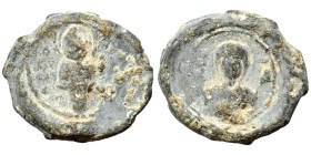 Byzantine. Seal (lead, 5.35 g, 17 mm). Sold as seen.