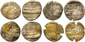 Group lot of four Ancient Greek coins, all Phoenicia, Arados. Fine. Sold as seen, no returns.