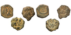 Group lot of three Ancient Nabatean coins. nVF. Sold as seen, no returns.