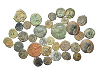 Group lot of 34 Ancient Greek, Roman Provincial, Roman Imperial and Byzantine coins. F-VF. Sold as seen, no returns.