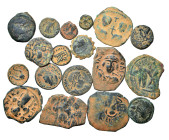 Group lot of 18 Ancient Greek, Roman Provincial, Roman Imperial and Byzantine coins. F-VF. Sold as seen, no returns.