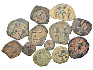 Group lot of 12 Byzantine coins. F-VF. Sold as seen, no returns.