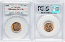 Elizabeth II gold "Millennium" 1/2 Sovereign 2000 MS68 PCGS, KM1001. Frist Strike. HID09801242017 © 2024 Heritage Auctions | All Rights Reserved