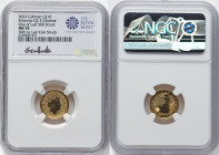 Elizabeth II gold "Britannia" 10 Pounds (1/10 oz) 2023 MS70 NGC, Royal mint, KM2055. Queen Elizabeth II obverse. One of Last 500 Struck, 30th to Last ...