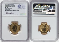 Charles III gold "Britannia" 25 Pounds (1/4 oz) 2023 MS70 NGC, Royal mint, KM2536. King Charles III obverse. One of First 500 Struck, 40th Coin Struck...