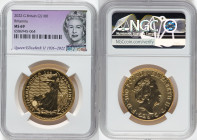 Elizabeth II gold "Queen Elizabeth II Memorial - Britannia" 100 Pounds (1 oz) 2022 MS69 NGC, KM-Unl. HID09801242017 © 2024 Heritage Auctions | All Rig...