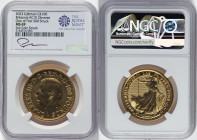 Charles III gold "Britannia" 100 Pounds (1 oz) 2023 MS69 NGC, Royal mint, KM2555. King Charles III obverse. One of First 500 Struck, 3rd Coin Struck. ...