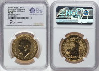 Charles III gold "Britannia" 100 Pounds (1 oz) 2023 MS70 NGC, Royal mint, KM2555. King Charles III obverse. One of First 500 Struck, 32nd Coin Struck....