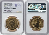 Elizabeth II 4-Piece Certified gold "Britannia" Set 2023 MS70 NGC, 1) 100 Pounds (1 oz), KM2087 2) 50 Pounds (1/2 oz), KM2071 3) 25 Pounds (1/4 oz), K...