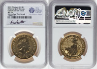 Elizabeth II 5-Piece Certified "Britannia" Set 2023 MS70 NGC, 1) gold 100 Pounds (1 oz), KM2087 2) gold 50 Pounds (1/2 oz), KM2071 3) gold 25 Pounds (...