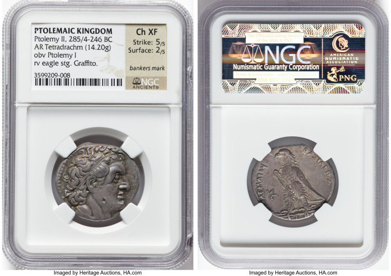PTOLEMAIC EGYPT. Ptolemy II Philadelphus (285/4-246 BC). AR stater or tetradrach...
