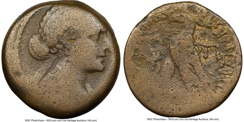 PTOLEMAIC EGYPT. Cleopatra VII (51-30 BC). AE 80 drachmae (26mm, 16.34 gm, 12h)....