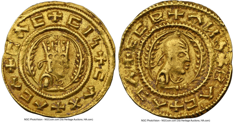 AXUMITE KINGDOM. Ebana (ca. AD 440-470). AV tremissis or unit (16mm, 1.59 gm, 12...