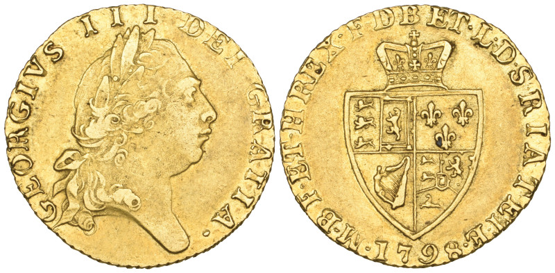 George III, half-guinea, 1798 (S. 3735), very fine

Estimate: GBP 350 - 450