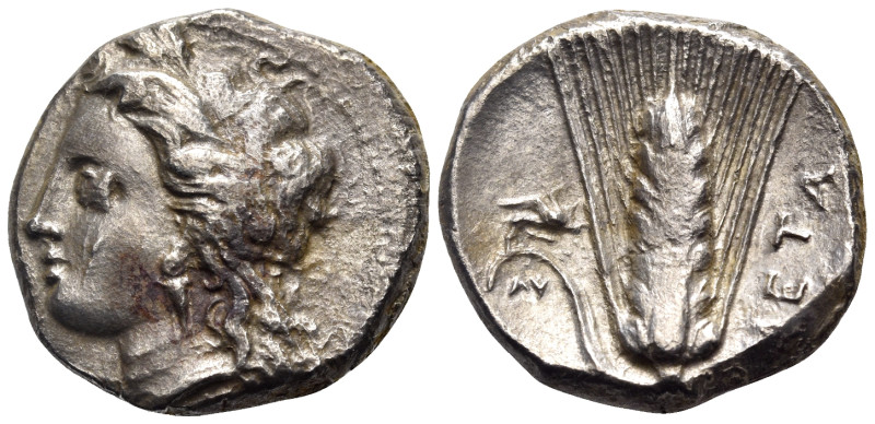 LUCANIA. Metapontum. Circa 330-290 BC. Nomos (Silver, 20.5 mm, 7.70 g, 6 h). Hea...