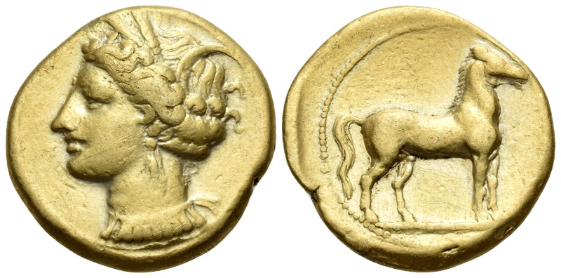 CARTHAGE. Carthage. Circa 290-270 BC. Stater (Electrum, 19 mm, 7.49 g, 1 h). Hea...