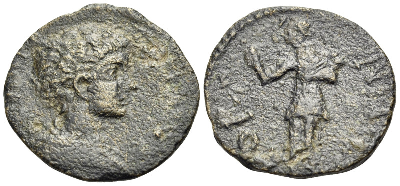 MESSENIA. Kolonides. Geta, as Caesar, 198-209. Assarion (Bronze, 21 mm, 3.70 g, ...