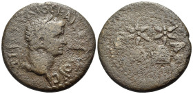 LACONIA. Lacedaemon (Sparta). Claudius, 41-54. As (Bronze, 26.5 mm, 10.62 g, 12 h). ΤΙ ΚΛΑΥΔΙΟC ΚΑΙCΑΡ ΑΥΓ ΟΥC Laureate head of Claudius to right. Rev...