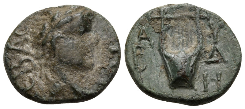 TROAS. Abydus. Tiberius?, 14-37 AD. (Bronze, 14 mm, 2.06 g, 12 h). CEBAC Laureat...