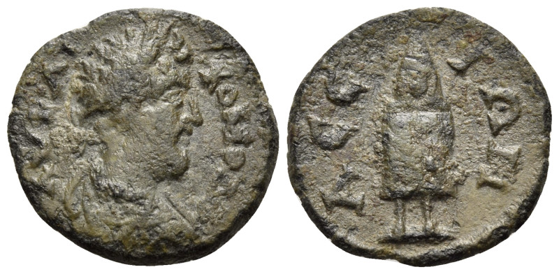 TROAS. Assus. Commodus, 177-192. (Bronze, 16 mm, 1.83 g, 7 h), circa 188-192. AV...