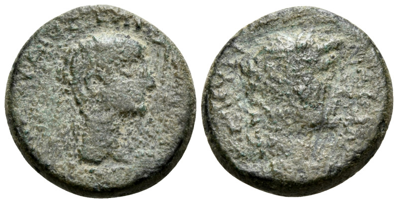AEOLIS. Temnus. Asinius Gallus, proconsul, 5 BC. (Bronze, 16 mm, 3.12 g, 12 h), ...