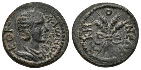 PHRYGIA. Akmoneia. Salonina, Augusta, 253-268. Diassarion (Bronze, 21 mm, 6.33 g, 6 h). ΚΟΡ CΑΛωΝΙΝΑ - CΕΒ Diademed and draped bust of Salonina to rig...