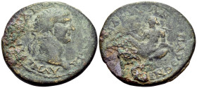 PHRYGIA. Nacoleia. Trajan, 98-117. (Bronze, 28 mm, 10.05 g, 7 h). ΑΥ ΝΕΡ ΤΡΑΙΑΝΟC ΚΑΙCΑΡ CΕ Γ Δ Laureate head of Trajan to right. Rev. ΝΑΚΟΛΕΩΝ ΠΑΡΘΕΝ...