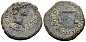 PHRYGIA. Prymnessus. Nero, 54-68. (Bronze, 17 mm, 3.02 g, 12 h), Struck under the magistrate Klaudios Mithridates, circa 63-68. ΝΕΡΩΝΑ ΚΑΙΣΑΡΑ ΠΡΥΜΝΗΣ...