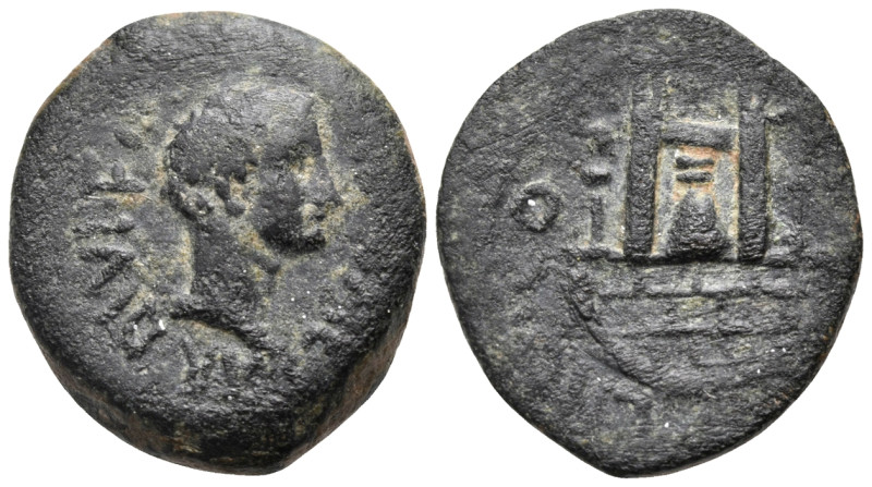 CYPRUS. Uncertain mint. Augustus, 27 BC-AD 14. (Bronze, 17 mm, 4.04 g, 12 h), st...