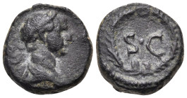 SYRIA, Seleucis and Pieria. Antioch. Trajan, 98-117. Chalkous (Bronze, 10.5 mm, 1.37 g, 6 h). Laureate and draped bust of Trajan to right. Rev. S C wi...