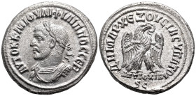 SYRIA, Seleucis and Pieria. Antioch. Philip I, 244-249. Tetradrachm (Billon, 27 mm, 12.23 g, 12 h), 248. AYTOK K M IOYΛI ΦIΛIΠΠOC CEB Laureate and cui...