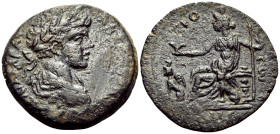 SYRIA, Seleucis and Pieria. Gabala. Caracalla, 198-217. (Bronze, 26 mm, 9.11 g, 12 h), Struck under magistrate Po.... ΑY Κ ΜΑΡ ΑV - ΑΝΤO[...] Laureate...