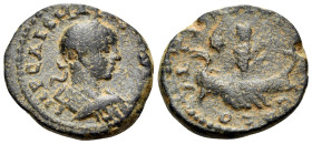 PHOENICIA. Tyre. Severus Alexander, 222-235. (Bronze, 15.5 mm, 2.54 g, 6 h). IMP CAES M AVR SEV ALEXANDER Laureate and cuirassed bust of Severus Alexa...