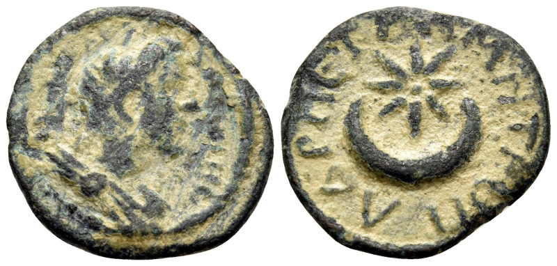 ARABIA. Petra. Antoninus Pius, 138-161. (Bronze, 16 mm, 2.26 g, 6 h). ΑΥ Κ Τ ΑΙΛ...