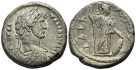 EGYPT. Alexandria. Hadrian, 117-138. Tetradrachm (Billon, 24 mm, 11.57 g, 12 h), Dated to his tenth regnal year = 125/126. ΑΥΤ ΚΑΙ ΤΡΑΙ ΑΔΡΙΑ ϹΕΒ Laur...