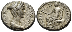 EGYPT. Alexandria. Sabina, Augusta, 128-136/7. Tetradrachm (Silver, 24 mm, 12.93 g, 12 h), Dated year 15 of Hadrian (130/1). CΑΒΙΝΑ CΕΒΑCΤΗ Draped bus...