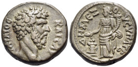 EGYPT. Alexandria. Aelius, Caesar, 136-138. Tetradrachm (Billon, 23 mm, 13.12 g, 12 h), Dated year 21 (136/7). Λ ΑΙΛΙΟC ΚΑΙCΑΡ Bare-headed bust of Ael...