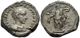 EGYPT. Alexandria. Hostilian, As Caesar, AD 250-251. Tetradrachm (Billon, 23 mm, 11.33 g, 12 h), Dated regnal year B (2) of Trajan Decius = 250/251. Γ...