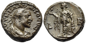 EGYPT. Alexandria. Claudius II Gothicus, 268-270. Tetradrachm (Potin, 20 mm, 12.18 g, 12 h), Dated regnal year B (2) =269/270. ΑΥΤ Κ ΚΛΑΥΔΙΟϹ ϹΕΒ Laur...