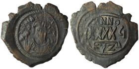 Phocas (AD 602-610). Kyzikos. dated RY 5 = 606/7
AE Follis (35mm, 10,08g)