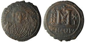 Maurice Tiberius (AD 582-602). Theoupolis (Antioch)
AE Follis (28mm, 11,71g)